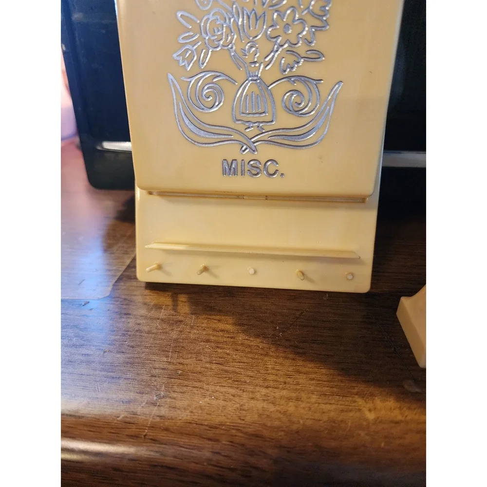 Set Of 2 Vintage Celluloid Office Organizers Handy-Secretary & Fesco Mail Sorter